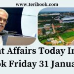 Current Affairs Today In Hindi Teribook Friday 31 January 2025