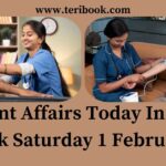 Current Affairs Today In Hindi Teribook Saturday 1 February 2025