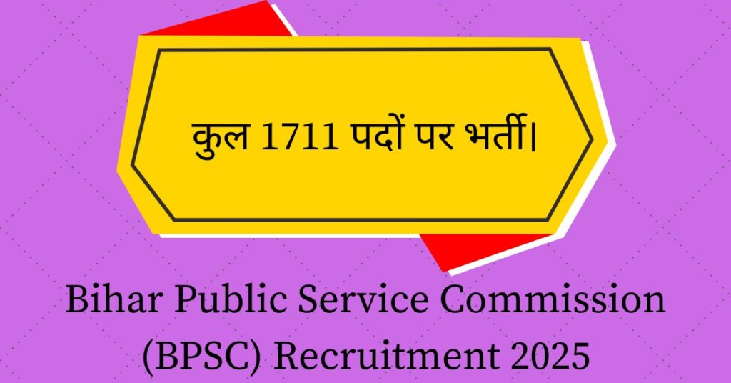 Bihar Public Service Commission (BPSC) Recruitment 2025