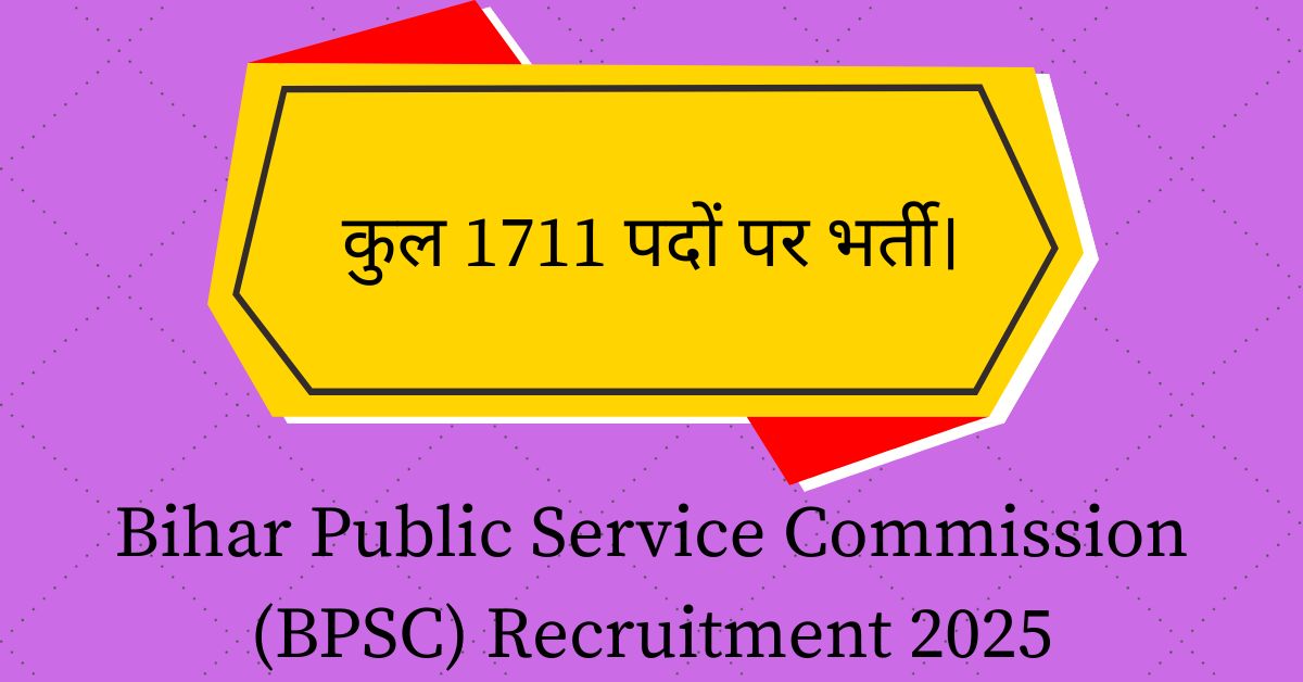 Bihar Public Service Commission (BPSC) Recruitment 2025