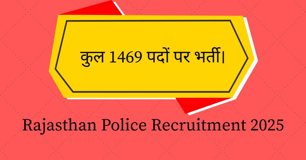 Rajasthan Police Recruitment 2025
