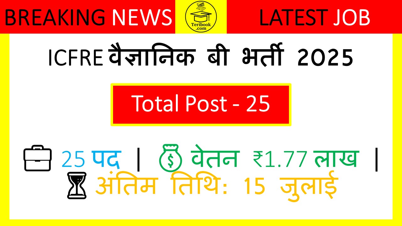 ICFRE Scientist B भर्ती 2025
